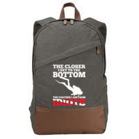 Funny Scuba Diving Flag Dive Quote Scuba Diver Gift Cotton Canvas Backpack