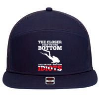 Funny Scuba Diving Flag Dive Quote Scuba Diver Gift 7 Panel Mesh Trucker Snapback Hat