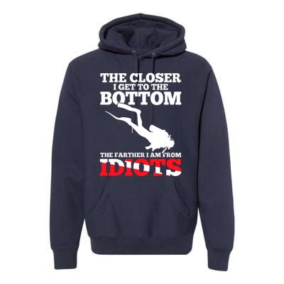 Funny Scuba Diving Flag Dive Quote Scuba Diver Gift Premium Hoodie