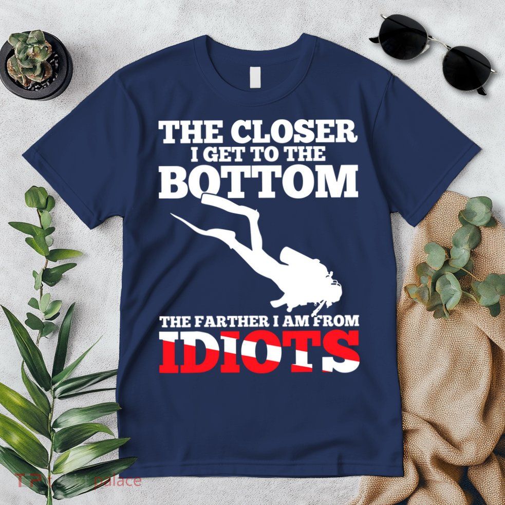 Funny Scuba Diving Flag Dive Quote Scuba Diver Gift Premium T-Shirt