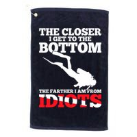 Funny Scuba Diving Flag Dive Quote Scuba Diver Gift Golf Towel