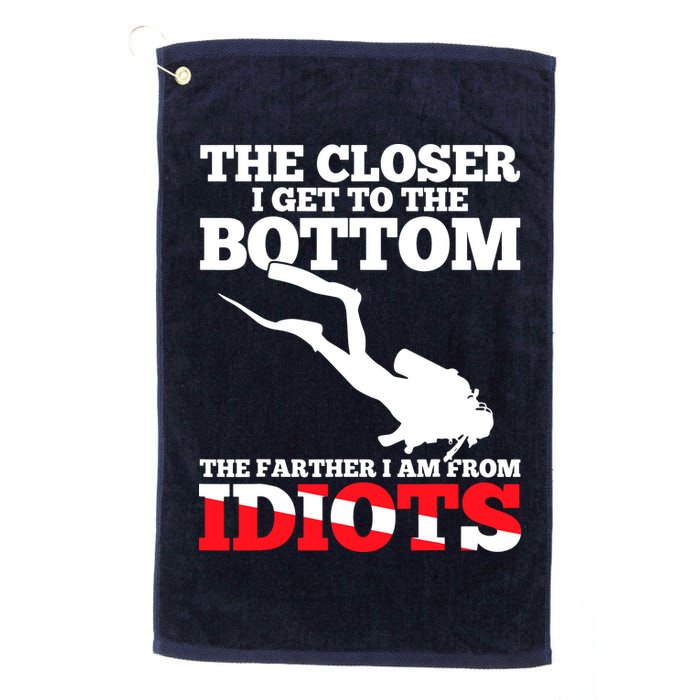 Funny Scuba Diving Flag Dive Quote Scuba Diver Gift Golf Towel