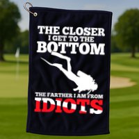 Funny Scuba Diving Flag Dive Quote Scuba Diver Gift Golf Towel