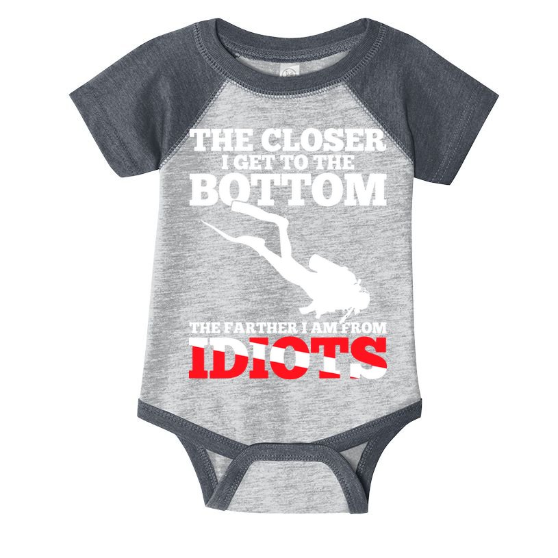Funny Scuba Diving Flag Dive Quote Scuba Diver Gift Infant Baby Jersey Bodysuit