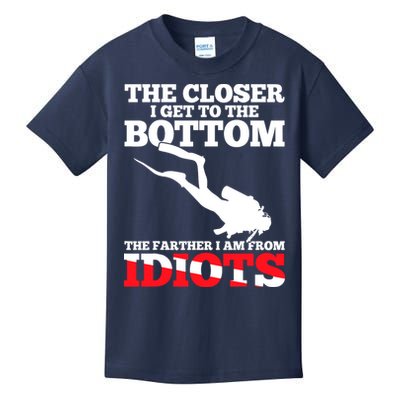 Funny Scuba Diving Flag Dive Quote Scuba Diver Gift Kids T-Shirt