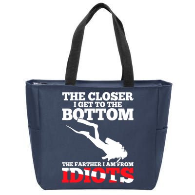 Funny Scuba Diving Flag Dive Quote Scuba Diver Gift Zip Tote Bag