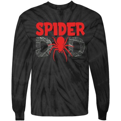 Funny Spider Dad Design For Male Parents Spider Lovers Tie-Dye Long Sleeve Shirt