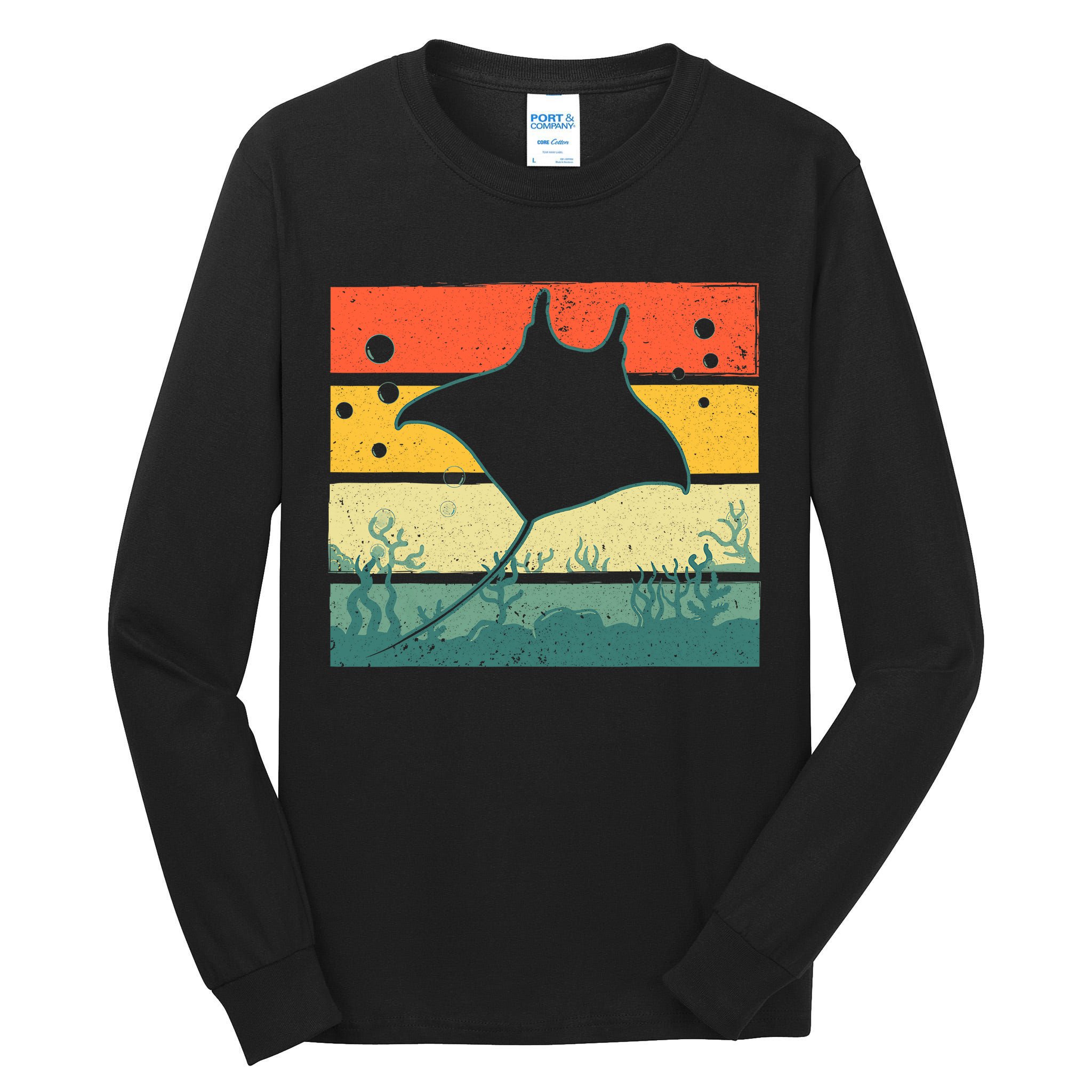 Funny Stingray Design For Men Women Kids Ocean Animal Lovers Tall Long Sleeve T-Shirt