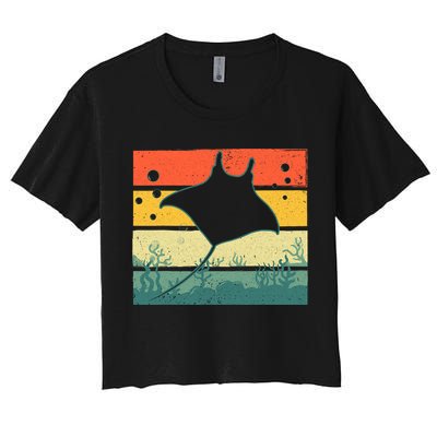 Funny Stingray Design For Men Women Kids Ocean Animal Lovers Crop Top