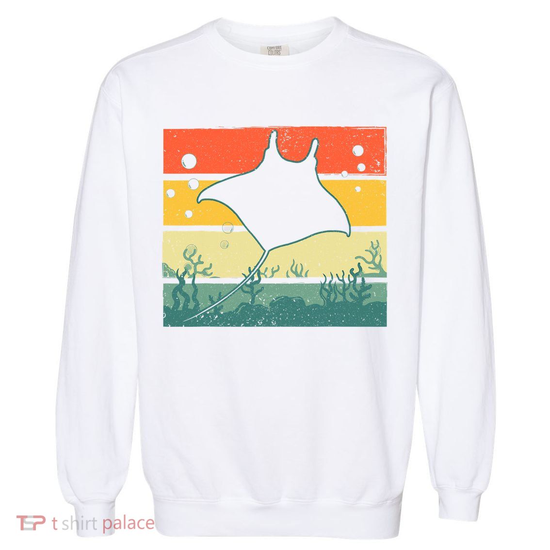 Funny Stingray Design For Men Women Kids Ocean Animal Lovers Garment-Dyed Sweatshirt