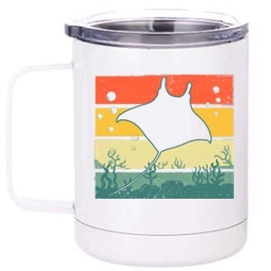 Funny Stingray Design For Men Women Kids Ocean Animal Lovers 12 oz Stainless Steel Tumbler Cup