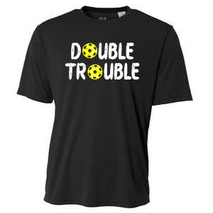 Funny Sport Double Pickleball Trouble Pickle Ball Matching Gift Cooling Performance Crew T-Shirt