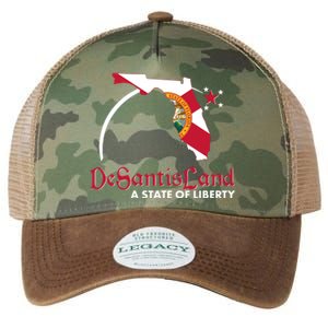 Florida State DeSantisLand A State Of Liberty Legacy Tie Dye Trucker Hat