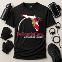 Florida State DeSantisLand A State Of Liberty Cooling Performance Crew T-Shirt