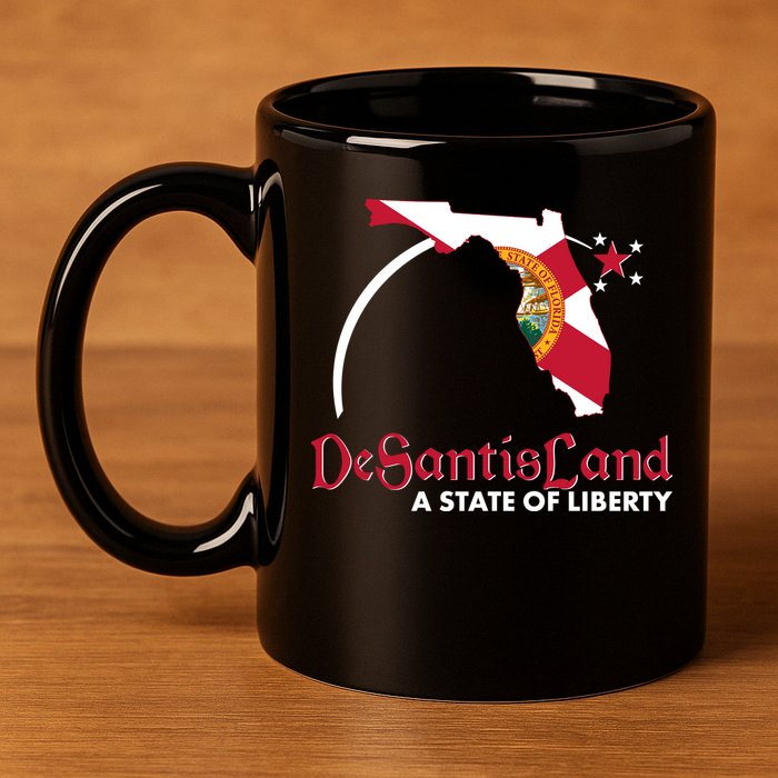 Florida State DeSantisLand A State Of Liberty 11oz C Handle Ceramic Mug