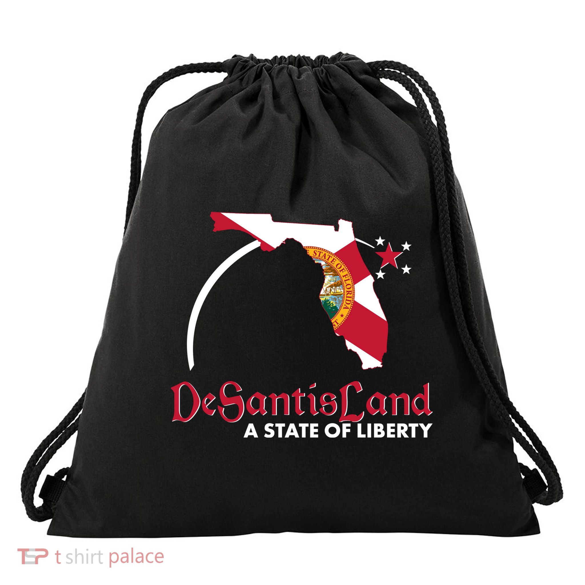 Florida State DeSantisLand A State Of Liberty Drawstring Bag