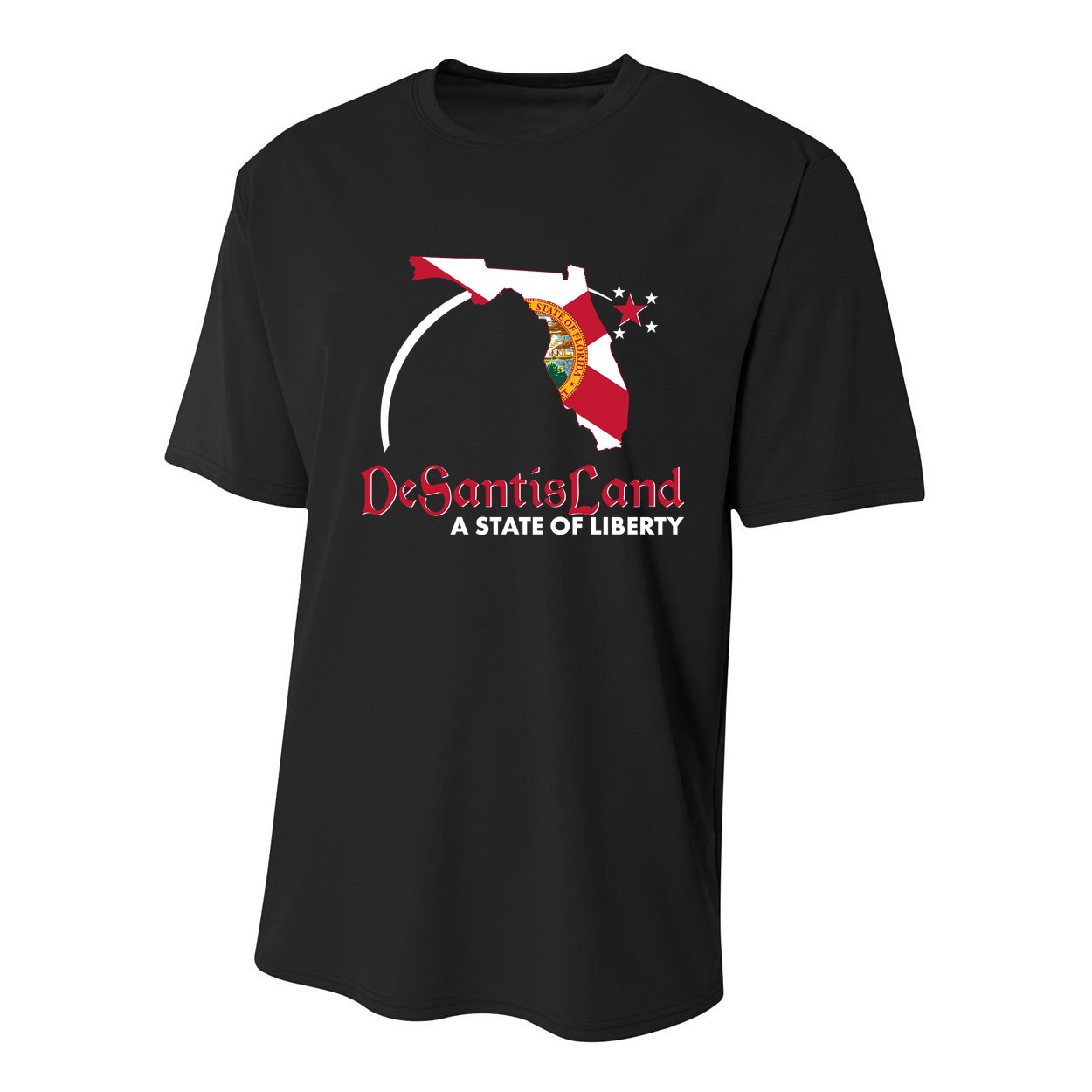 Florida State DeSantisLand A State Of Liberty Youth Performance Sprint T-Shirt
