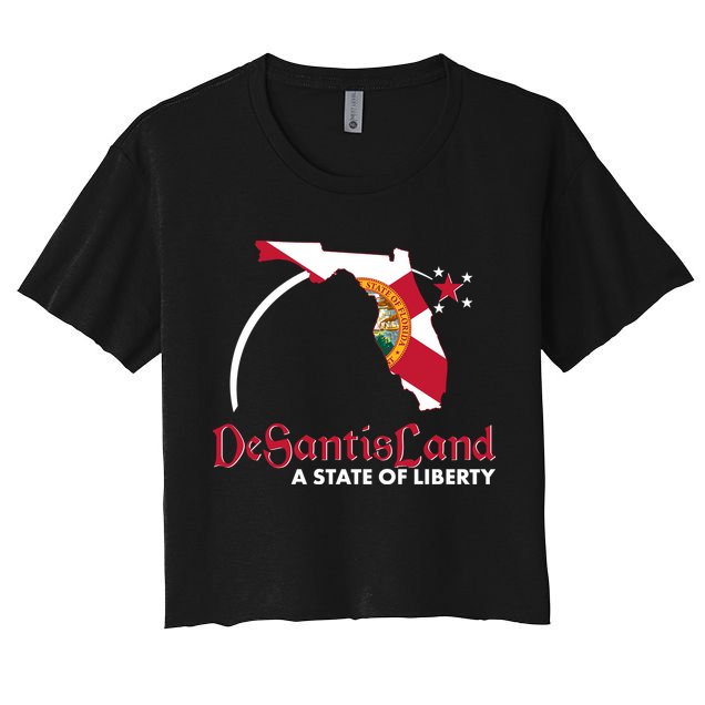 Florida State DeSantisLand A State Of Liberty Crop Top