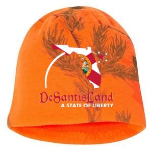 Florida State DeSantisLand A State Of Liberty Kati - Camo Knit Beanie