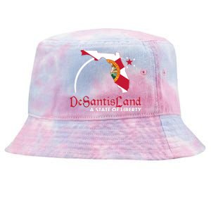 Florida State DeSantisLand A State Of Liberty Tie-Dyed Bucket Hat