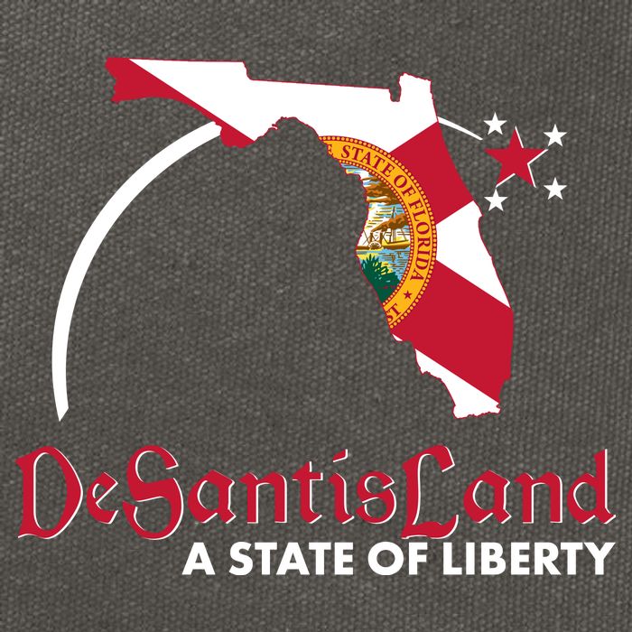 Florida State DeSantisLand A State Of Liberty Cotton Canvas Backpack