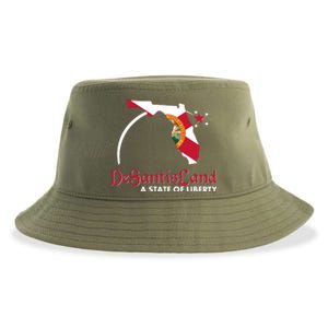 Florida State DeSantisLand A State Of Liberty Sustainable Bucket Hat