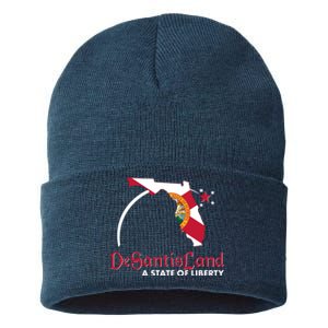 Florida State DeSantisLand A State Of Liberty Sustainable Knit Beanie