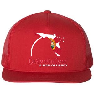 Florida State DeSantisLand A State Of Liberty Flat Bill Trucker Hat