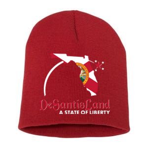 Florida State DeSantisLand A State Of Liberty Short Acrylic Beanie