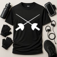 Fencing Saber Epee Fence Gift Cooling Performance Crew T-Shirt