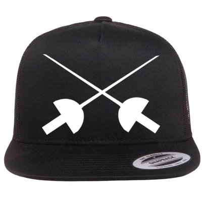 Fencing Saber Epee Fence Gift Flatbill Hat