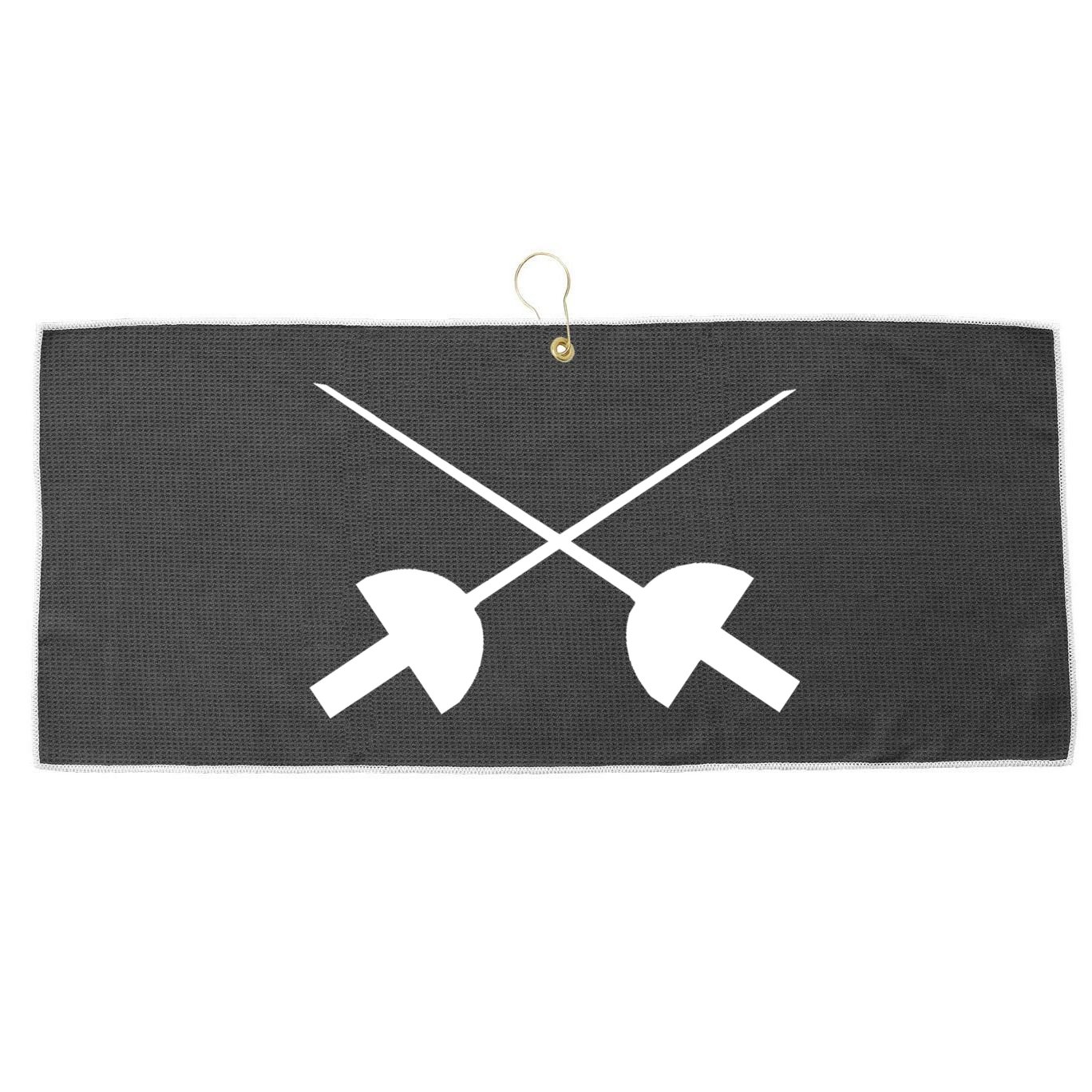 Fencing Saber Epee Fence Gift Large Microfiber Waffle Golf Towel