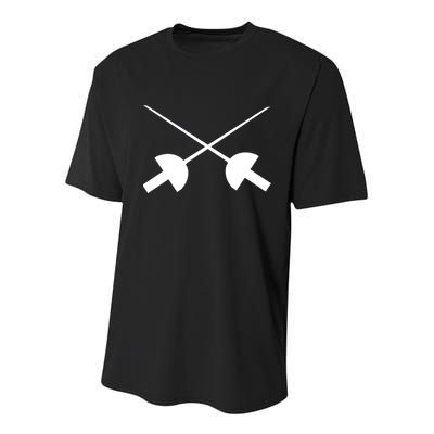 Fencing Saber Epee Fence Gift Youth Performance Sprint T-Shirt