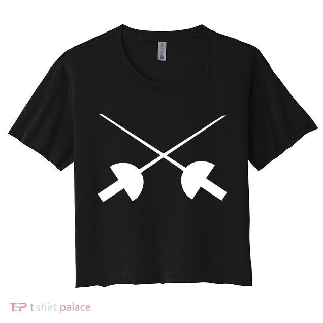 Fencing Saber Epee Fence Gift Crop Top