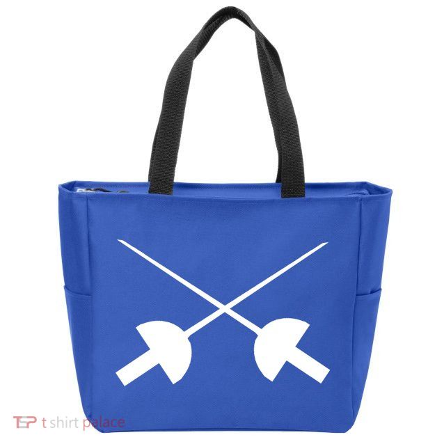 Fencing Saber Epee Fence Gift Zip Tote Bag