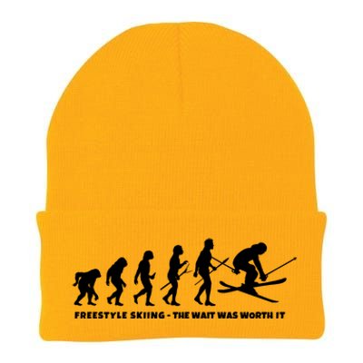 Freestyle Skier Evolution Of Freestyle Skiing Gift Knit Cap Winter Beanie