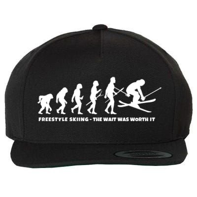 Freestyle Skier Evolution Of Freestyle Skiing Gift Wool Snapback Cap