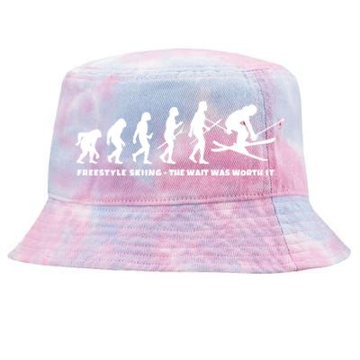 Freestyle Skier Evolution Of Freestyle Skiing Gift Tie-Dyed Bucket Hat