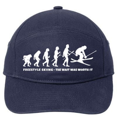 Freestyle Skier Evolution Of Freestyle Skiing Gift 7-Panel Snapback Hat