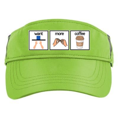 Funny Special Education Teacher Want More Coffee Adult Drive Performance Visor