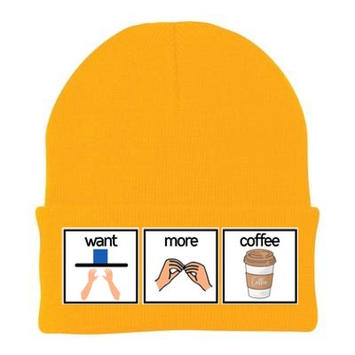 Funny Special Education Teacher Want More Coffee Knit Cap Winter Beanie