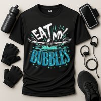 Funny Swimming Eat My Bubbles Swim Swimmer Cooling Performance Crew T-Shirt