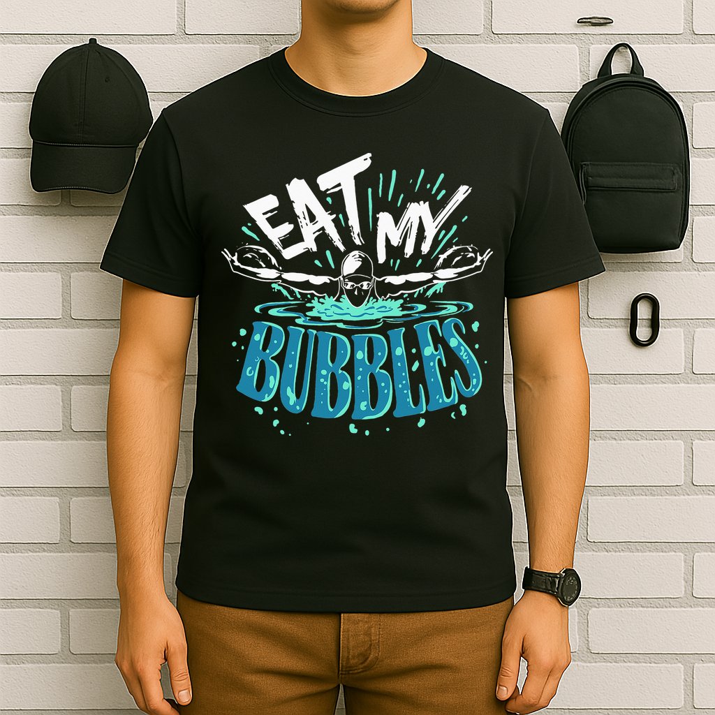 Funny Swimming Eat My Bubbles Swim Swimmer T-Shirt