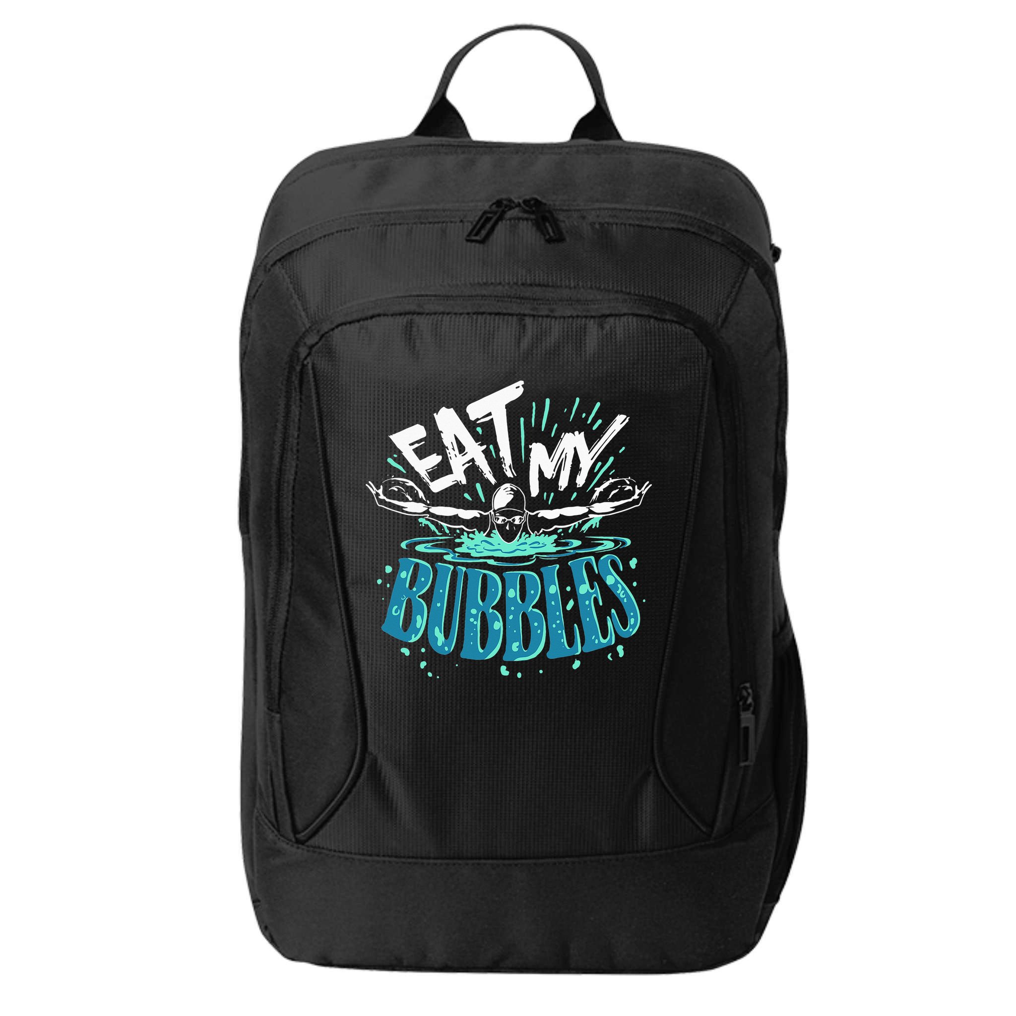 Funny Swimming Eat My Bubbles Swim Swimmer City Backpack