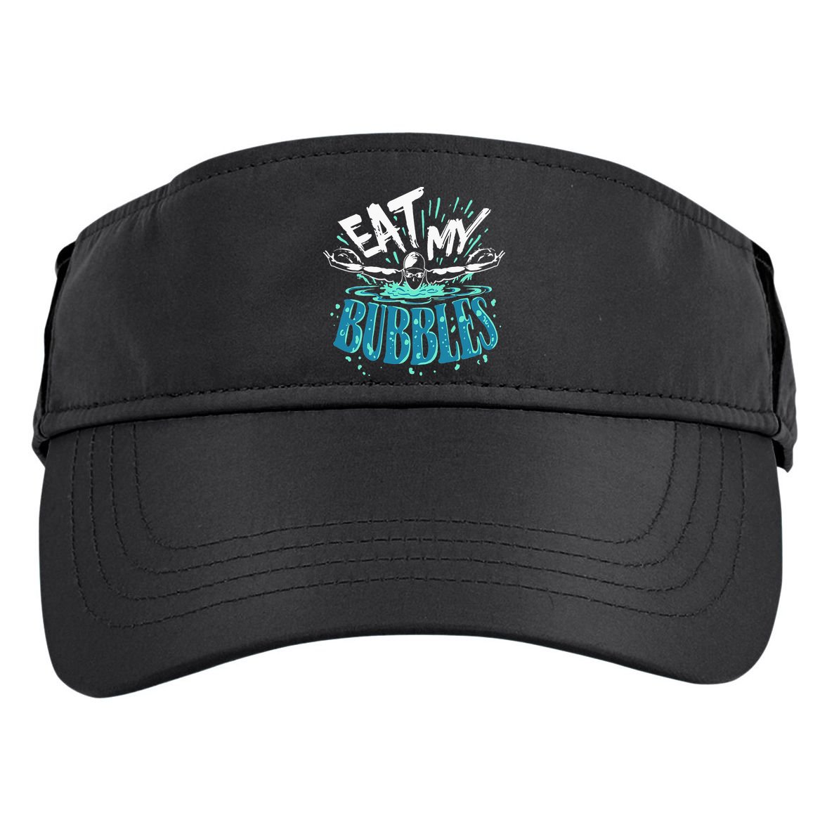 Funny Swimming Eat My Bubbles Swim Swimmer Adult Drive Performance Visor