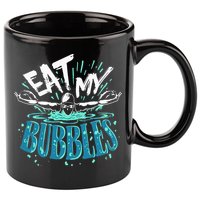 Funny Swimming Eat My Bubbles Swim Swimmer 11oz C Handle Ceramic Mug