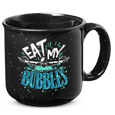 Funny Swimming Eat My Bubbles Swim Swimmer 15oz Campfire Ceramic Mug
