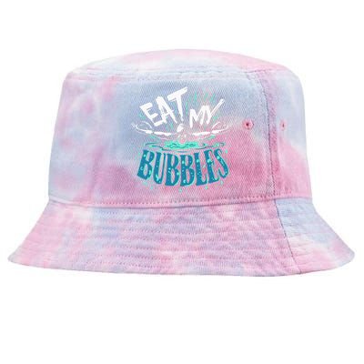 Funny Swimming Eat My Bubbles Swim Swimmer Tie-Dyed Bucket Hat