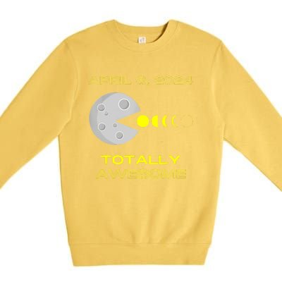 Funny Solar Eclipse April 8 2024 Eclipse Gamer Premium Crewneck Sweatshirt