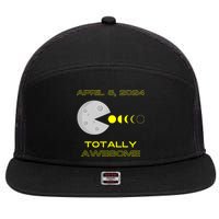 Funny Solar Eclipse April 8 2024 Eclipse Gamer 7 Panel Mesh Trucker Snapback Hat